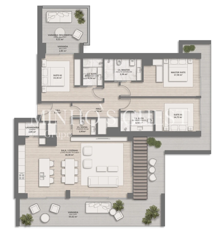 Apartamento T3 para Venda em Quarteira Foto 15