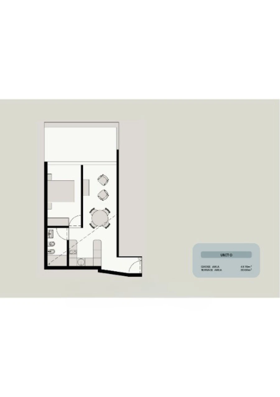 Apartamento T1 para Venda em Santa Marinha e São Pedro da Afurada Planta 1