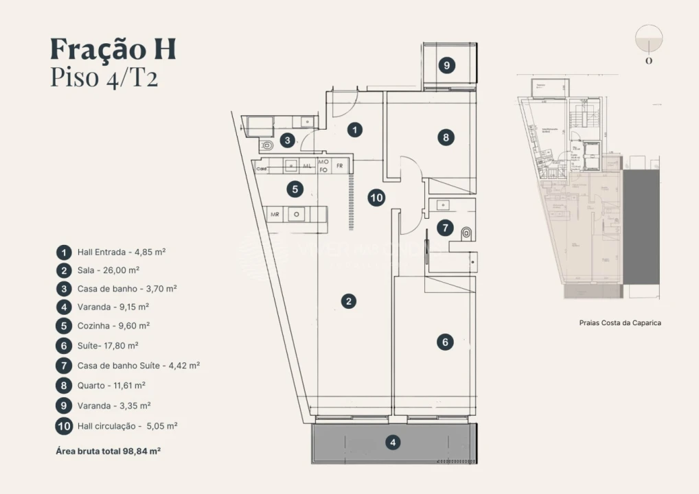 Apartamento T2 para Venda em Costa da Caparica Foto 20