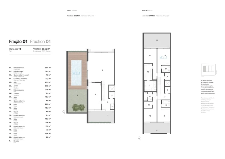 Apartamento T4 para Venda em Aldoar, Foz do Douro e Nevogilde Planta 1