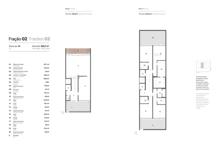Apartamento T4 para Venda em Aldoar, Foz do Douro e Nevogilde Planta 1