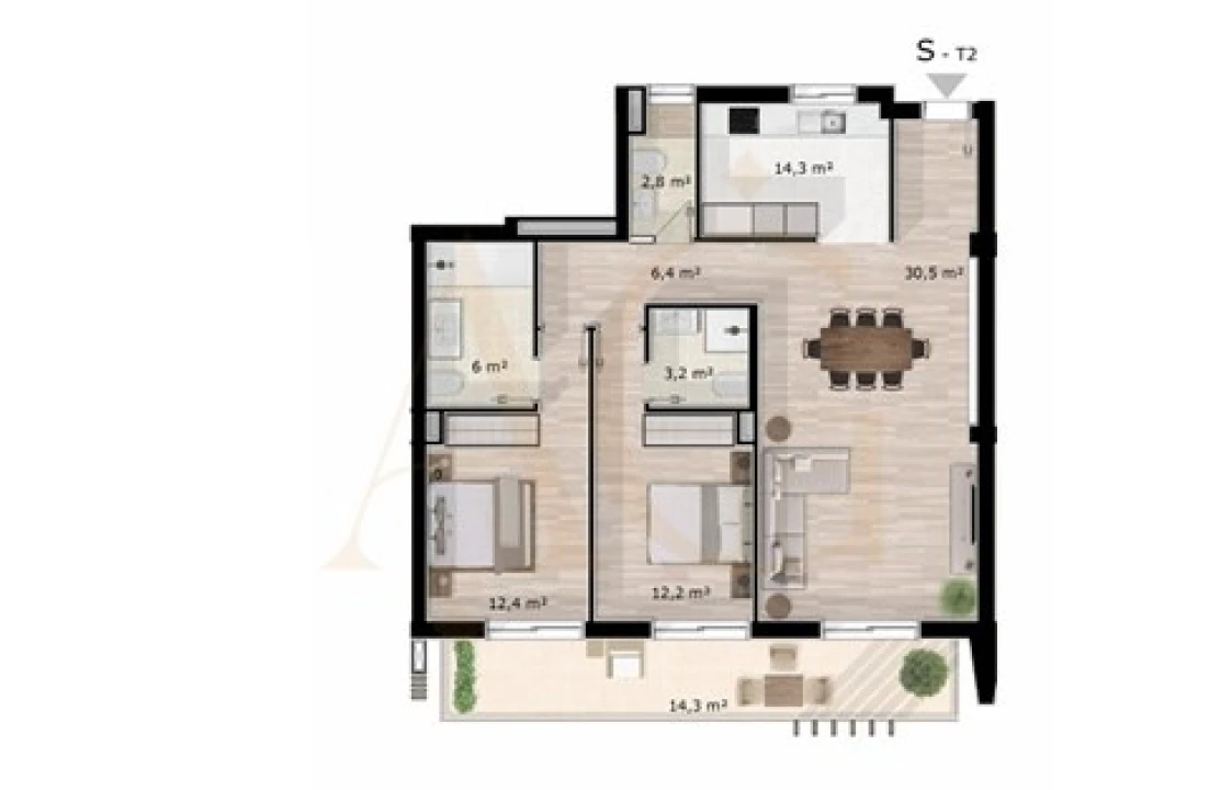 Apartamento T2 para Venda em Luz de Tavira e Santo Estêvão Foto 12