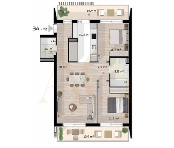 Apartamento T2 para Venda em Luz de Tavira e Santo Estêvão Foto 7