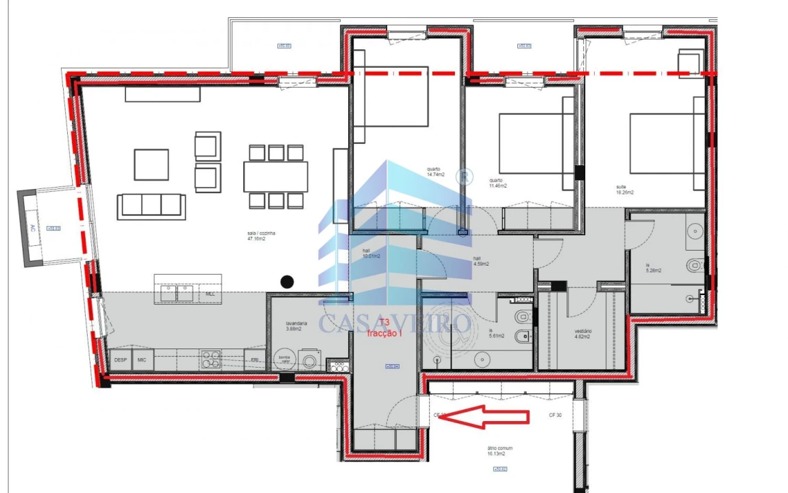 Apartamento T3 para Venda em São Bernardo Foto 21