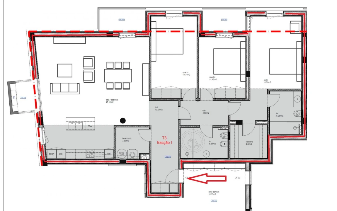 Apartamento T3 para Venda em São Bernardo Foto 23