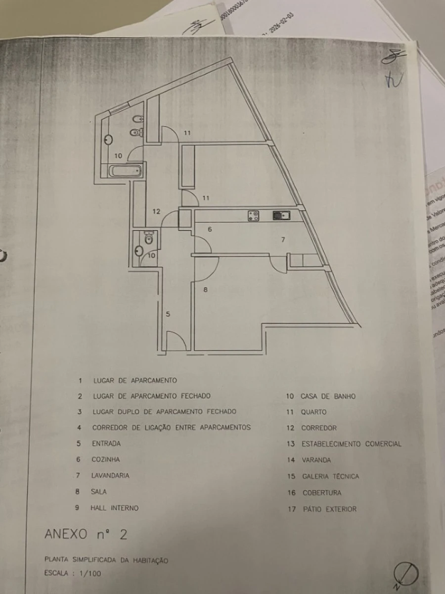 Apartamento T2 para Venda em Ribeirão Planta 1