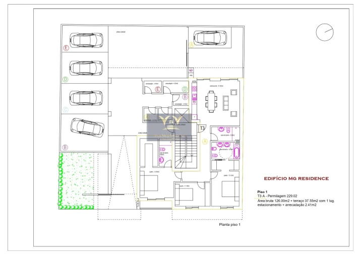 Apartamento T2 para Venda em Mexilhoeira Grande Planta 1