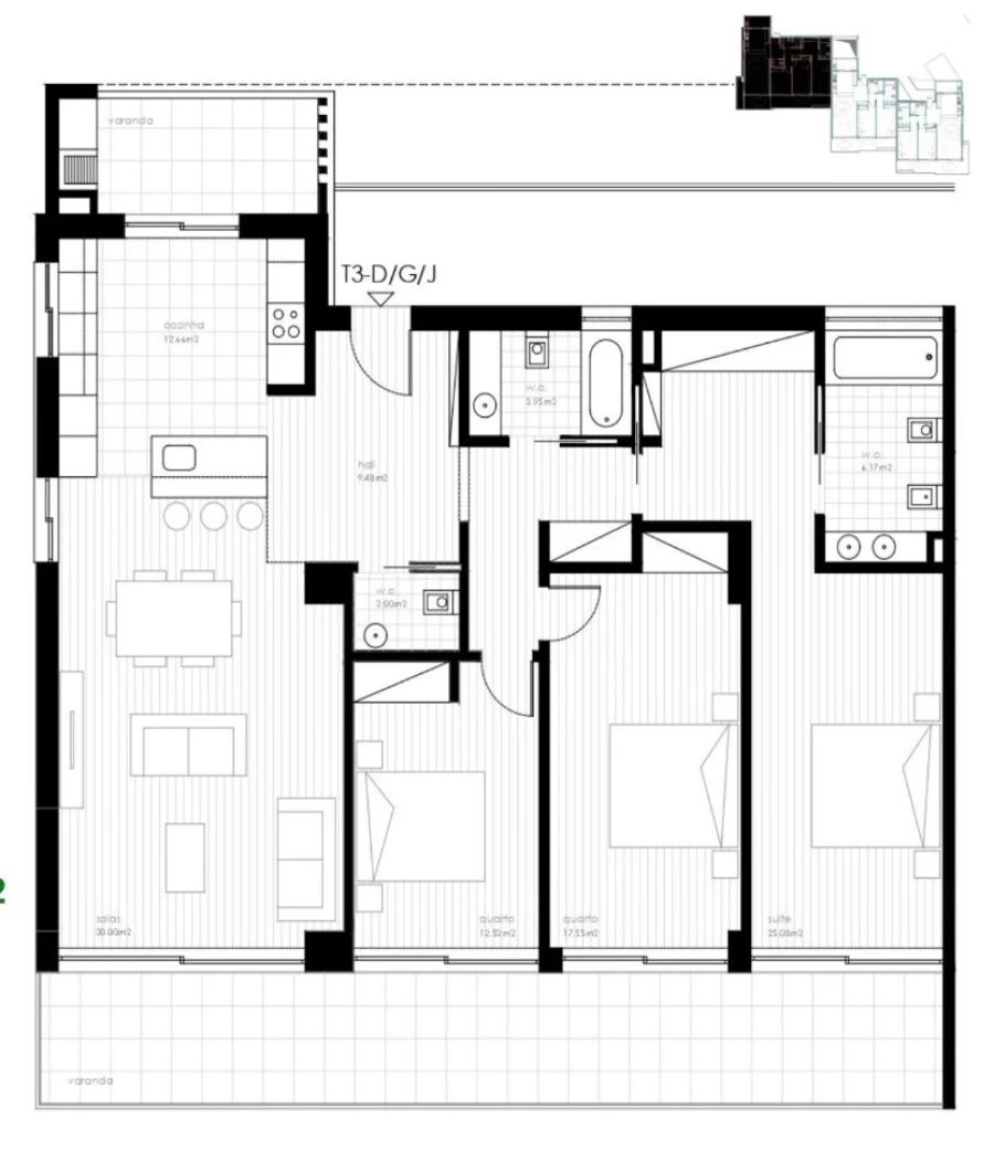 Apartamento T3 para Venda em Alvor Planta 1