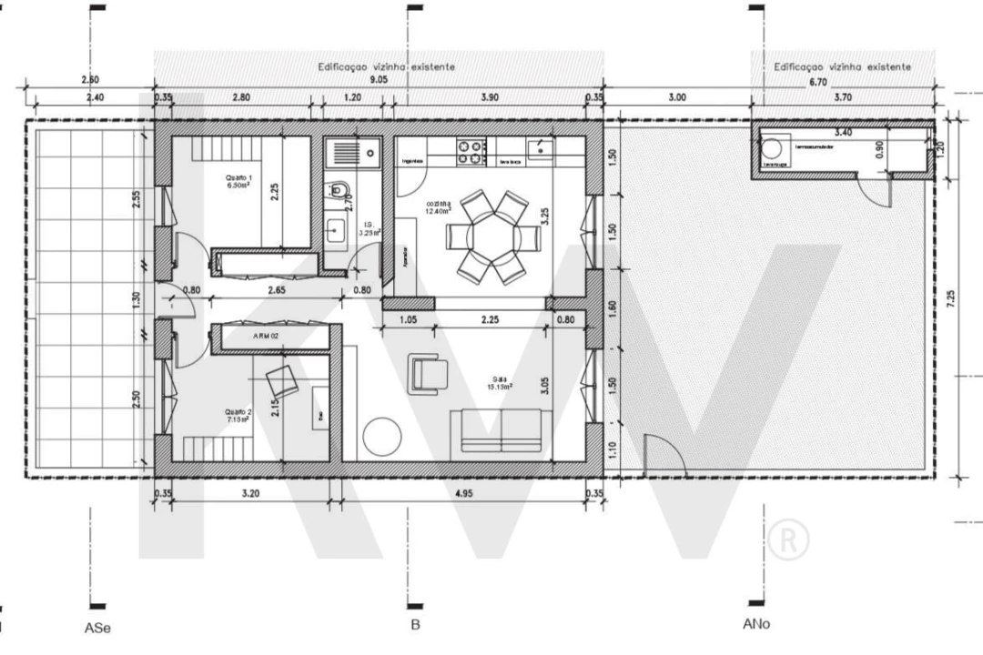 Moradia T2 para Arrendamento em Ajuda Foto 26