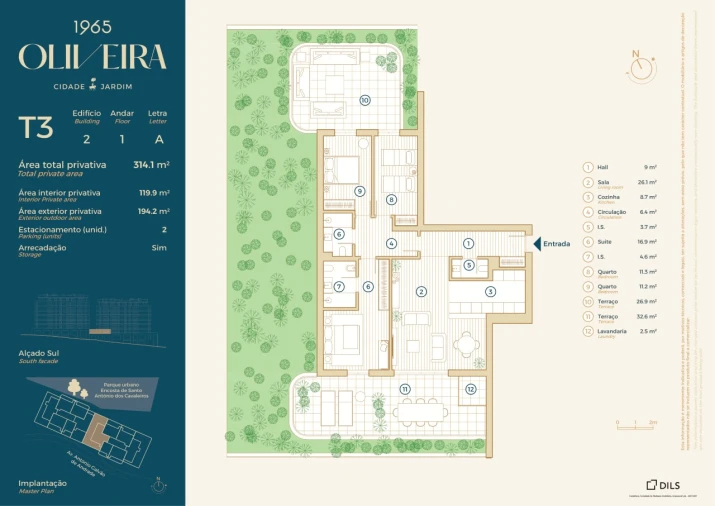 Apartamento T3 para Venda em Santo António dos Cavaleiros e Frielas Planta 1