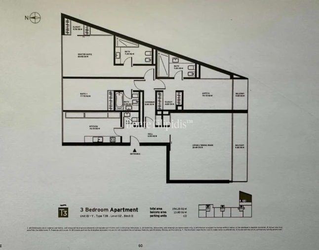 Apartamento T3 para Venda em Misericórdia Planta 1