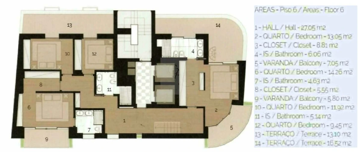 Apartamento T4 para Venda em Santo António Foto 36