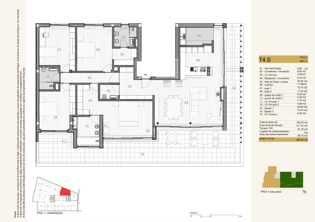 Apartamento T4 para Venda em Silvares, Pias, Nogueira e Alvarenga Planta 2