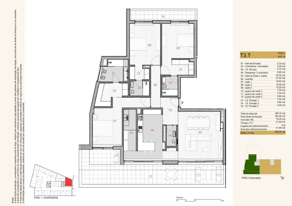 Apartamento T3 para Venda em Silvares, Pias, Nogueira e Alvarenga Planta 2