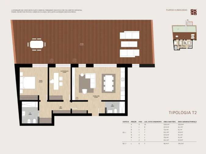 Apartamento T2 para Venda em Silvalde Planta 1