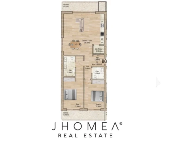 Apartamento T2 para Venda em Glória e Vera Cruz Planta 1