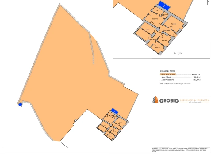 Moradia T3 para Venda em Santa Cruz Planta 1