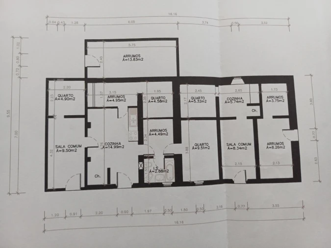 Quinta T2 para Venda em Grândola e Santa Margarida da Serra Planta 1