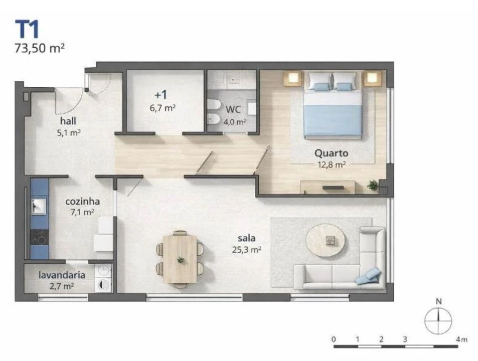 Apartamento T1 para Venda em Castêlo da Maia Foto 27