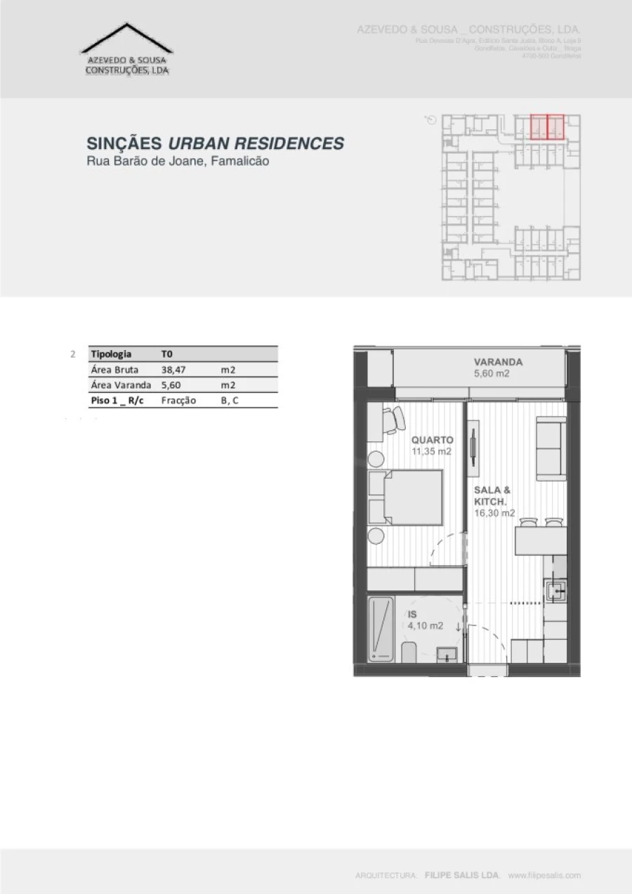 Apartamento T1 para Venda em Vila Nova de Famalicão e Calendário Foto 11