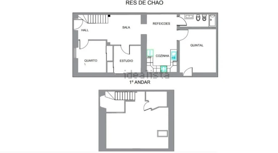 Moradia T2 para Venda em Vila Real de Santo Antonio Planta 1