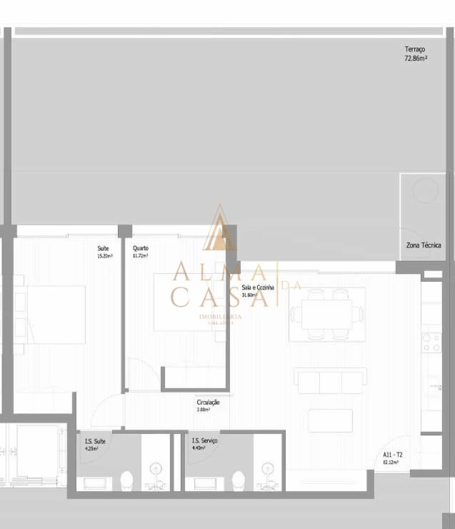 Apartamento T2 para Venda em Fânzeres e São Pedro da Cova Foto 9