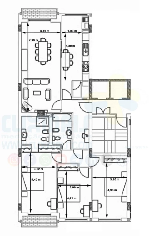 Apartamento T3 para Venda em Nogueira, Fraião e Lamaçães