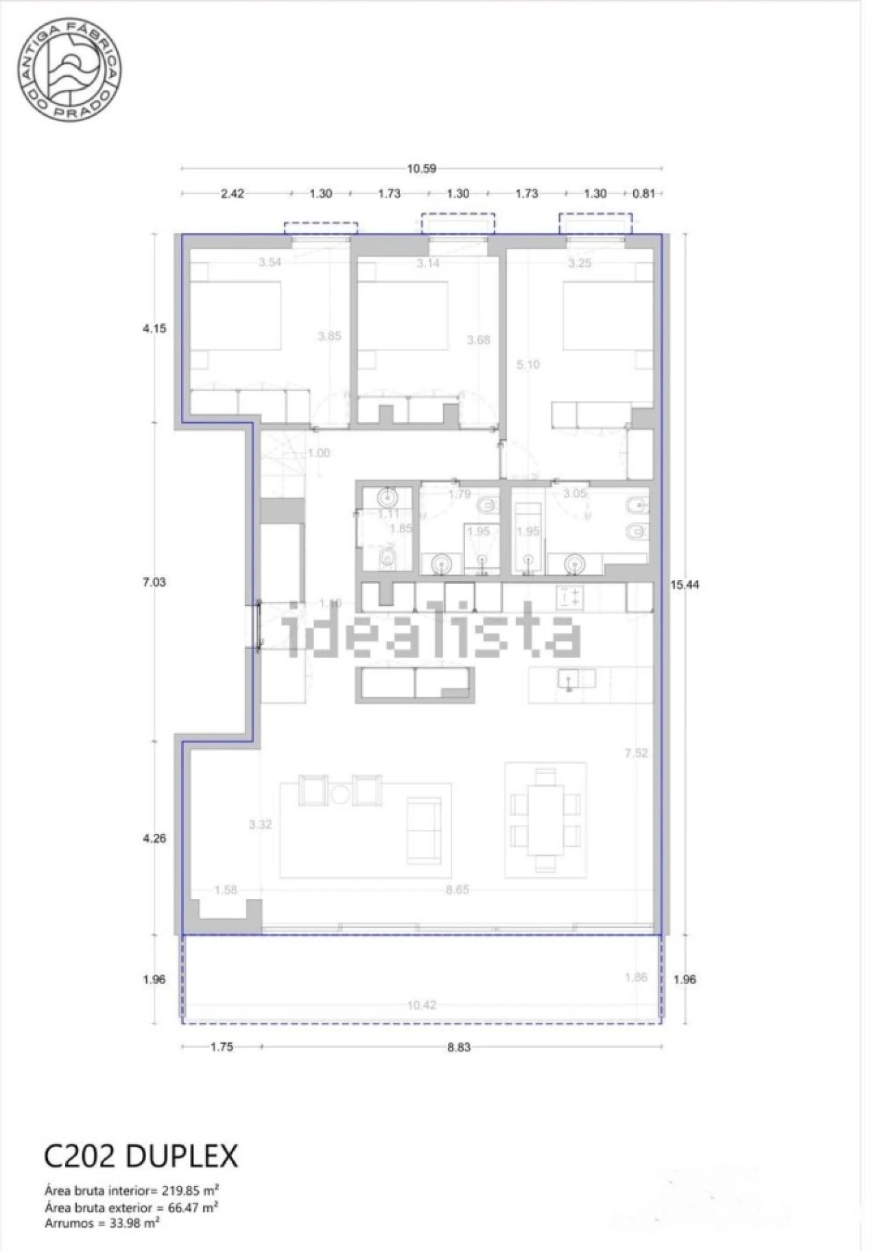 Apartamento T4 para Venda em Matosinhos e Leça da Palmeira Planta 2