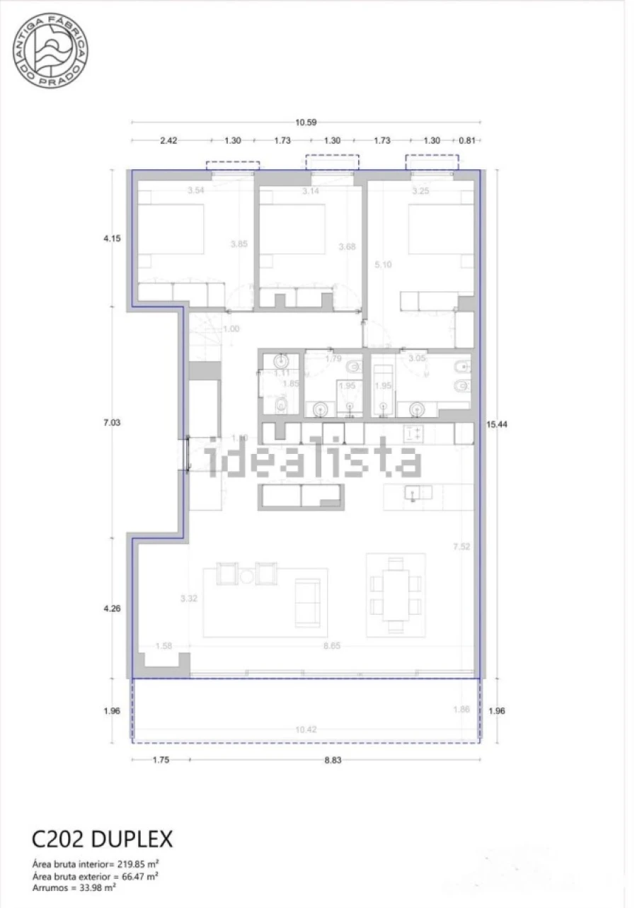 Apartamento T4 para Venda em Matosinhos e Leça da Palmeira Planta 2
