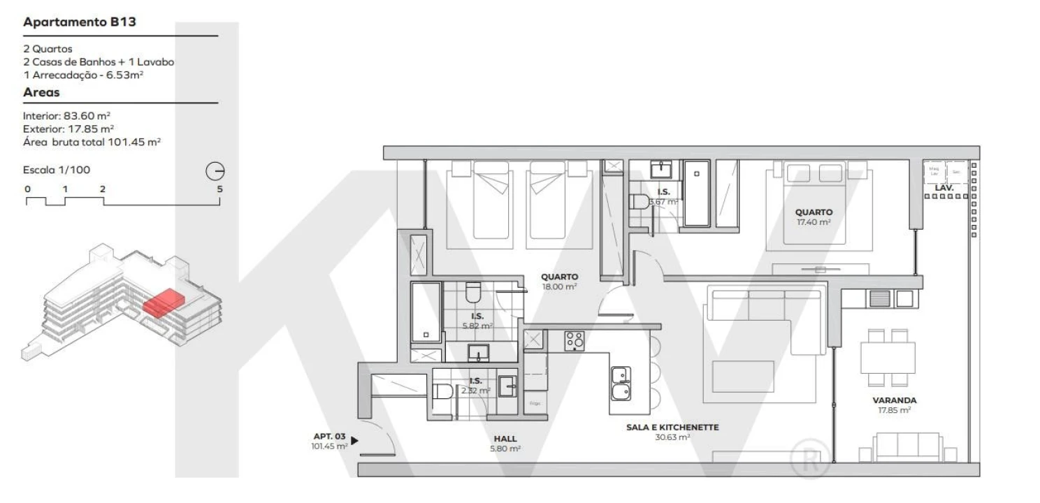 Apartamento T2 para Venda em Alcochete Foto 19