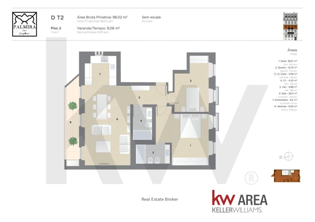 Apartamento T2 para Venda em Arroios Foto 1