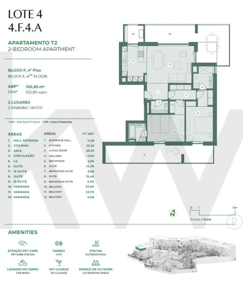 Apartamento T2 para Venda em Lumiar