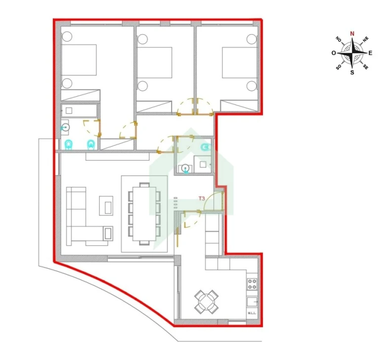 Apartamento T3 para Venda em Arcozelo Foto 16