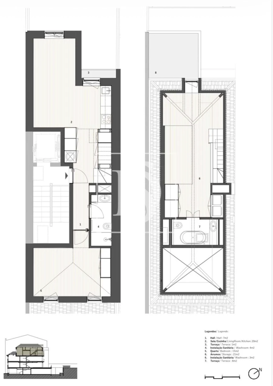 Apartamento T1 para Venda em Cedofeita, Santo Ildefonso, Sé, Miragaia, São Nicolau e Vitória Foto 35