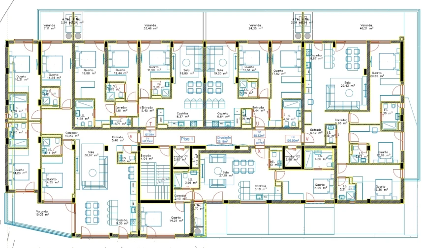 Apartamento T4 para Venda em Santo Antonio dos Olivais Planta 1