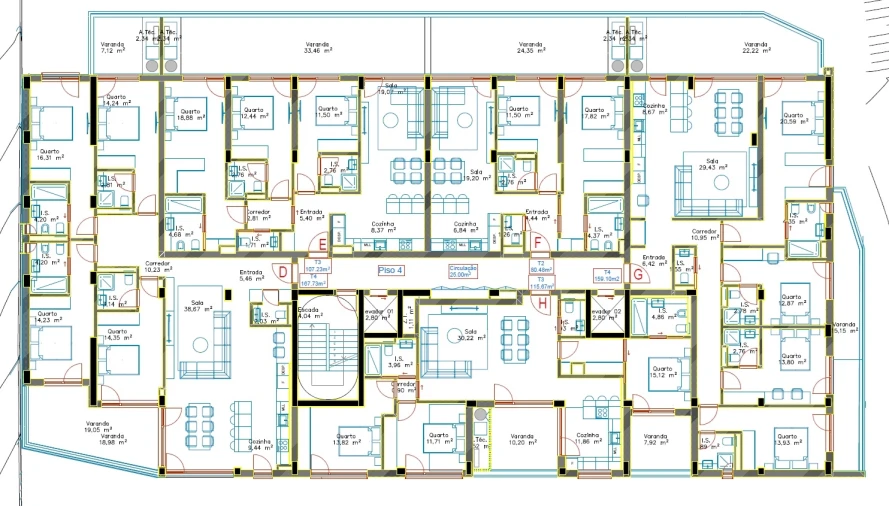Apartamento T4 para Venda em Santo Antonio dos Olivais Planta 1
