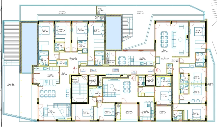 Apartamento T4 para Venda em Santo Antonio dos Olivais Planta 1