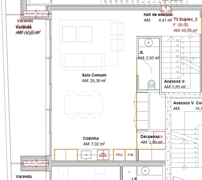 Apartamento T3 para Venda em Ramalde Planta 2