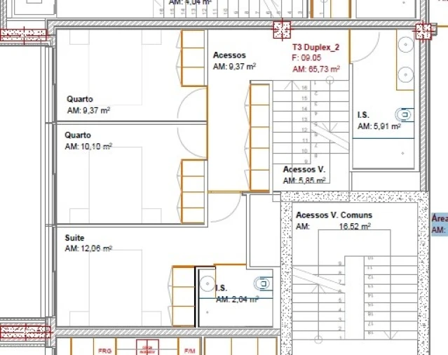 Apartamento T3 para Venda em Ramalde Planta 1