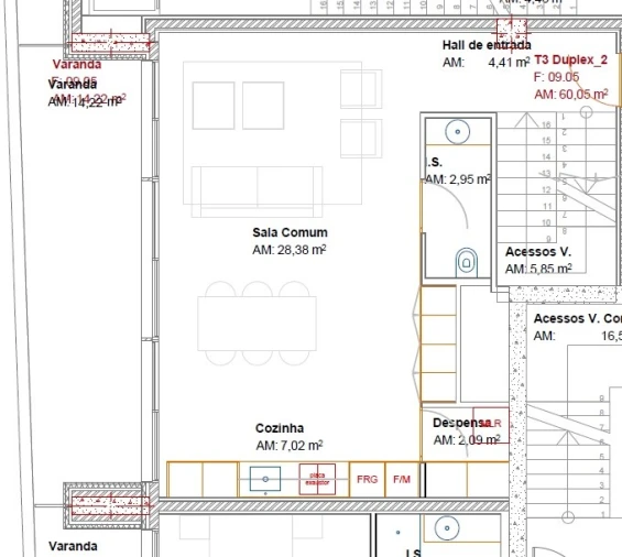 Apartamento T3 para Venda em Ramalde Planta 2