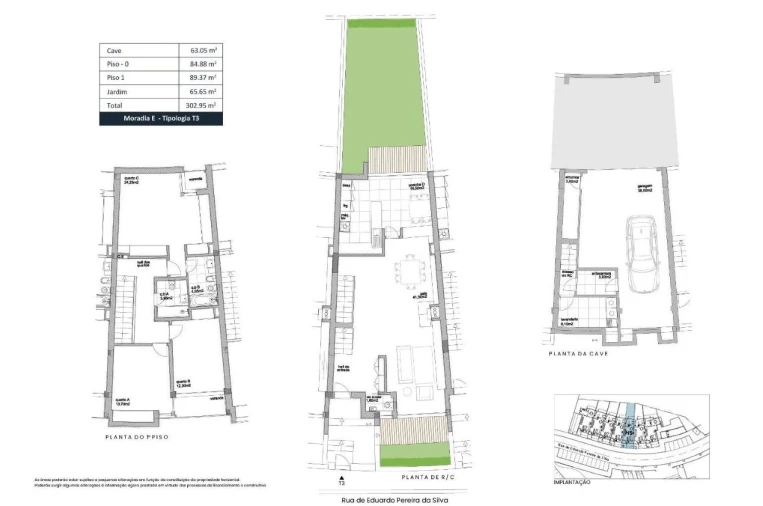 Moradia T3 para Venda em Cidade da Maia Planta 1