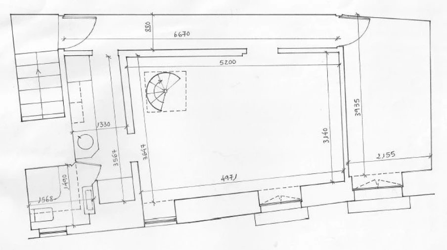 Apartamento T1 para Arrendamento em Santa Maria Maior Planta 1