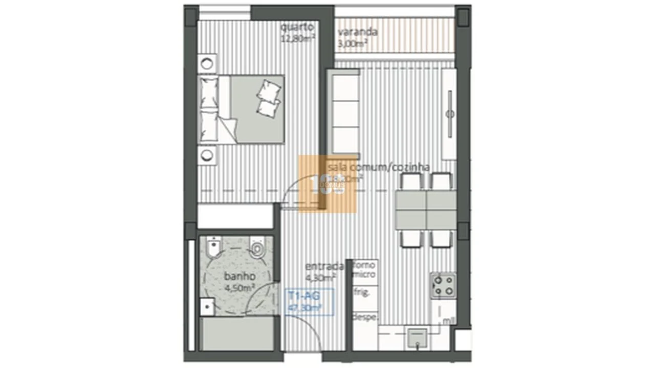 Apartamento T1 para Venda em São Mamede de Infesta e Senhora da Hora Foto 38