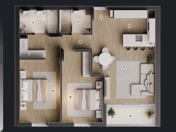 Apartamento T3 para Venda em Camara de Lobos Planta 1