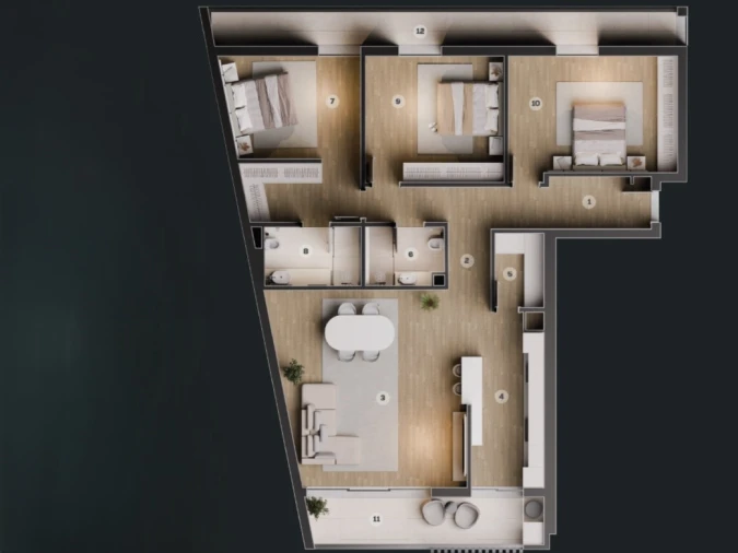 Apartamento T3 para Venda em Camara de Lobos Planta 1