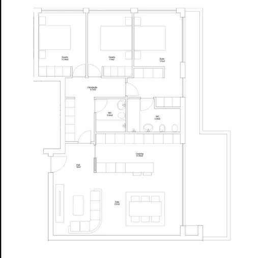 Apartamento T3 para Venda em Valongo Planta 1