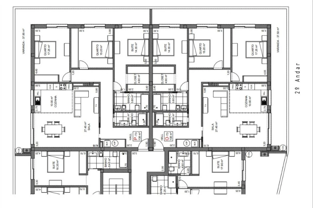 Apartamento T2 para Venda em Loureiro Planta 3