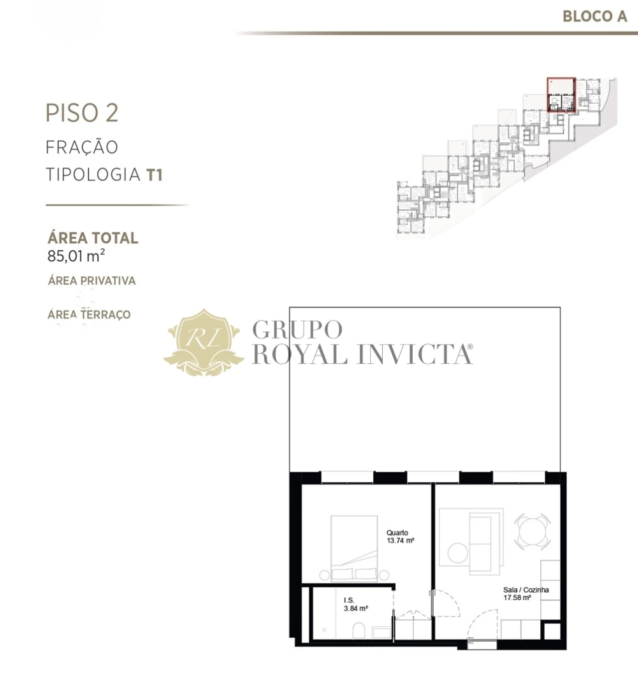 Apartamento T1 para Venda em Paranhos Foto 3