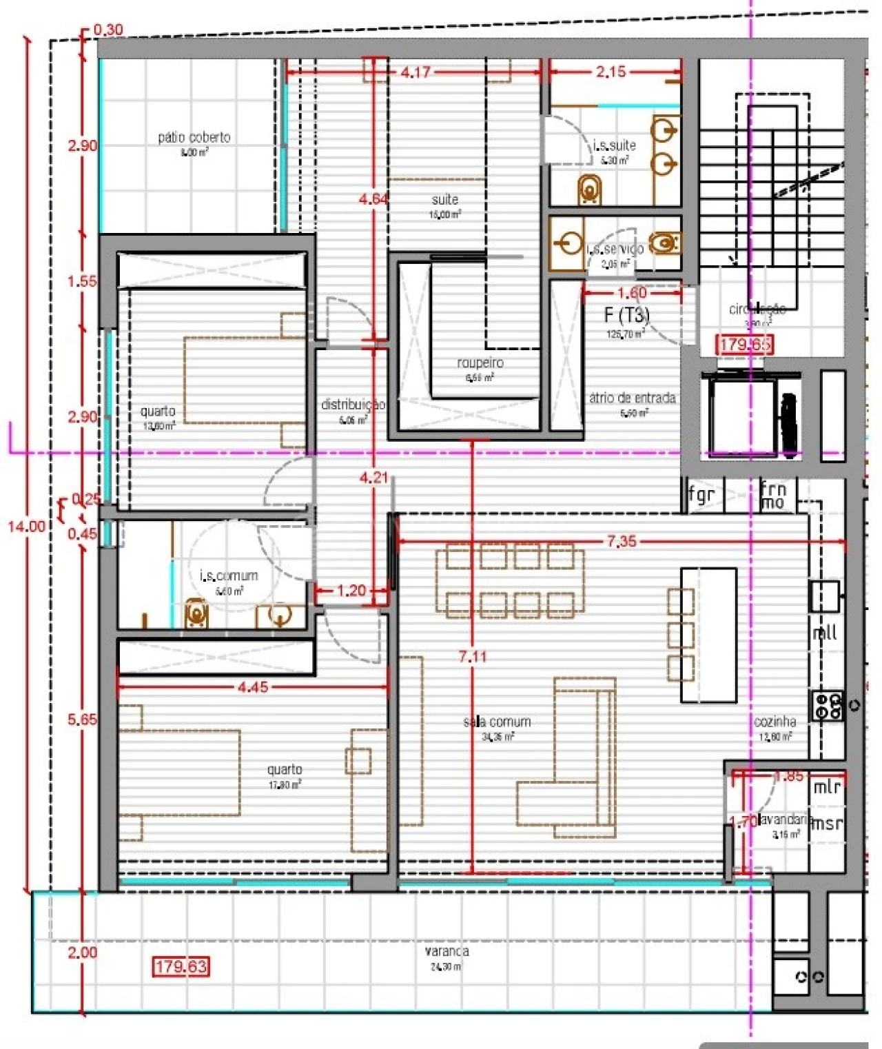 Apartamento T3 para Venda em Selho (São Jorge) Foto 27