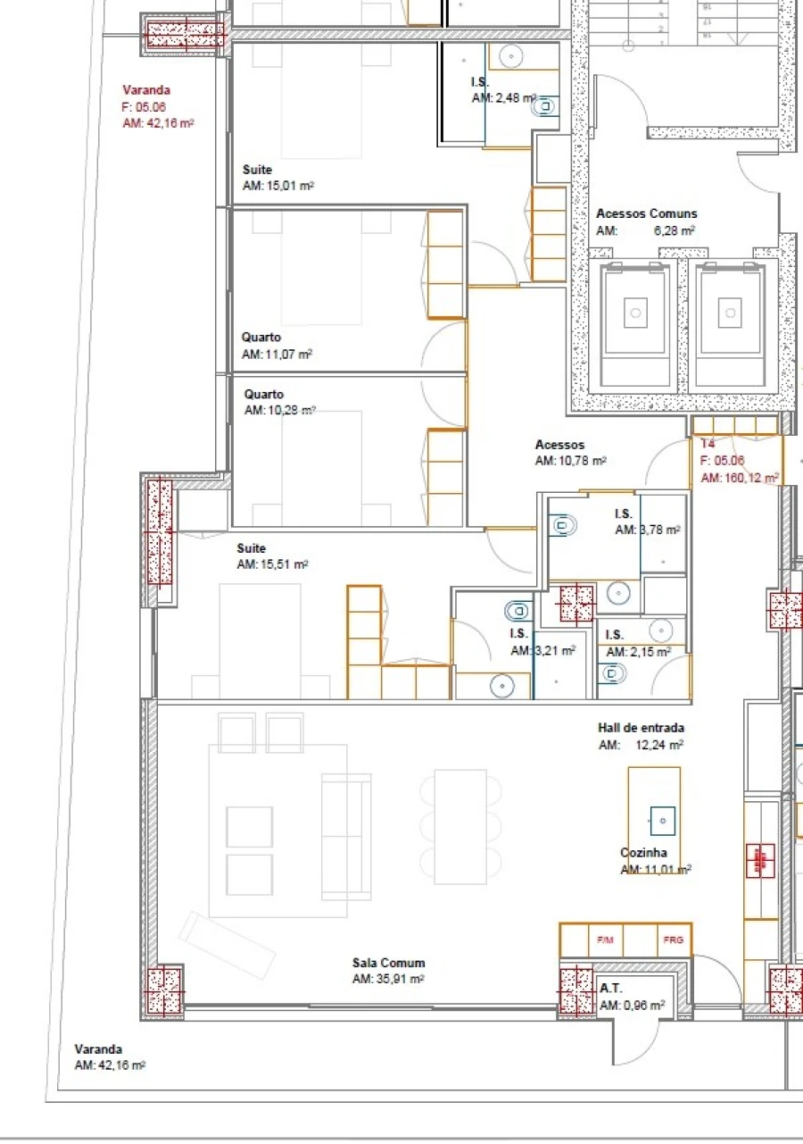 Apartamento T4 para Venda em Ramalde Planta 1